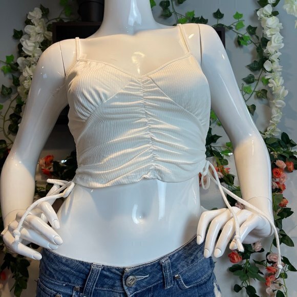Heart Hips Ruched Detail Cami White Size M‎ RefFNB - Picture 6 of 10